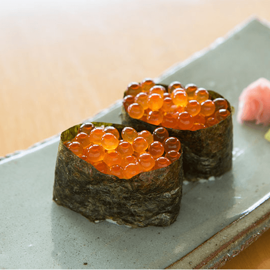 Salmon Egg (Ikura) Nigiri.
