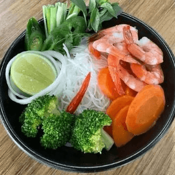 PG4 SHRIMP WITH BROCCOLI & CARROT PHỞ / Phở Tôm Bông Cải Xanh và Cà Rốt.