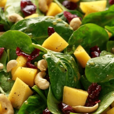 Ensaladas de Espinacas con Mango