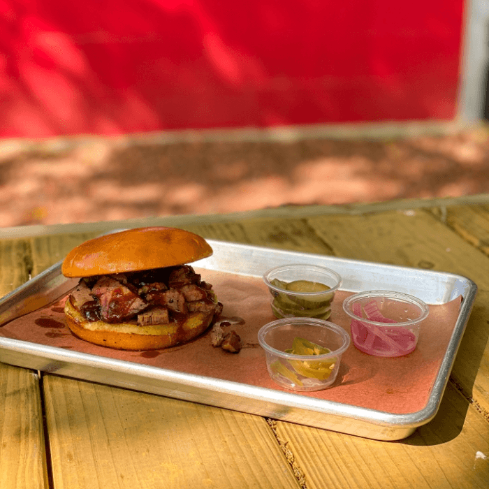 Brisket Sandwich with Chips