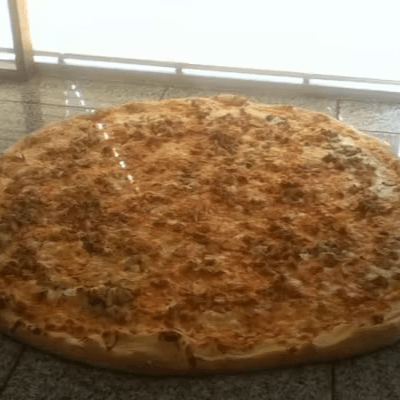 10" Gluten Free Buffalo Chicken Pizza.