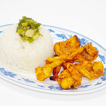 k14. Grilled Shrimp Rice Plate