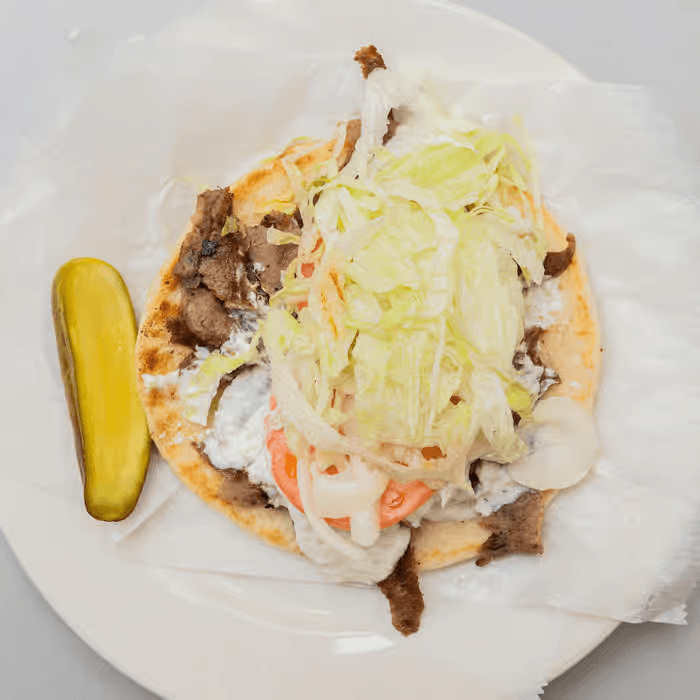 Grilled Chicken Gyro Sandwich.