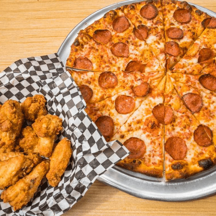 1 Large, Garlic Bread & Wings.