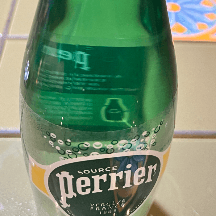 Sparkling water.