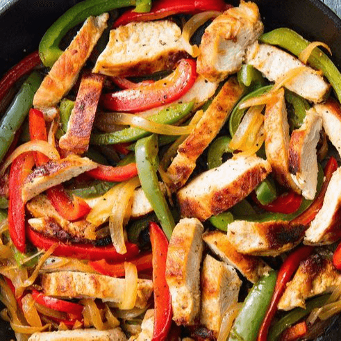 Chairbroiled Chicken Breast Fajitas For One