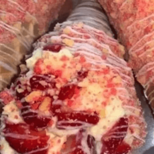 Waffle Cone Strawberry Cheesecake