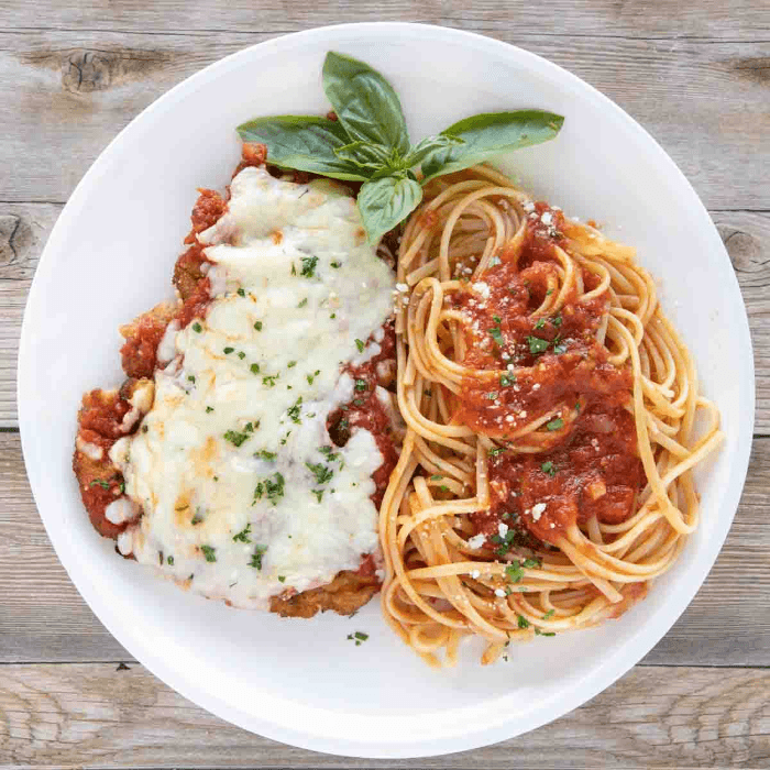 Pasta with Veal Parmesan