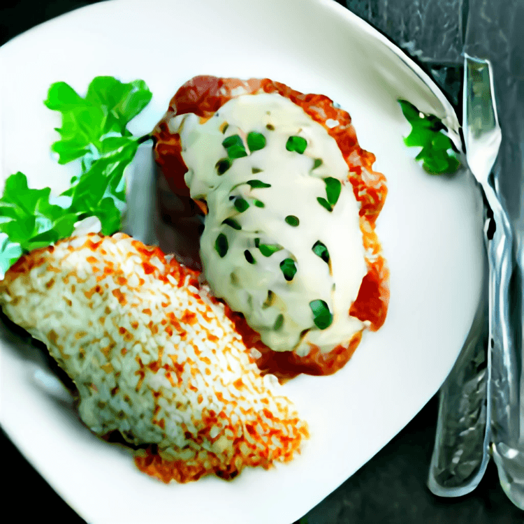 Chicken parmigiana.