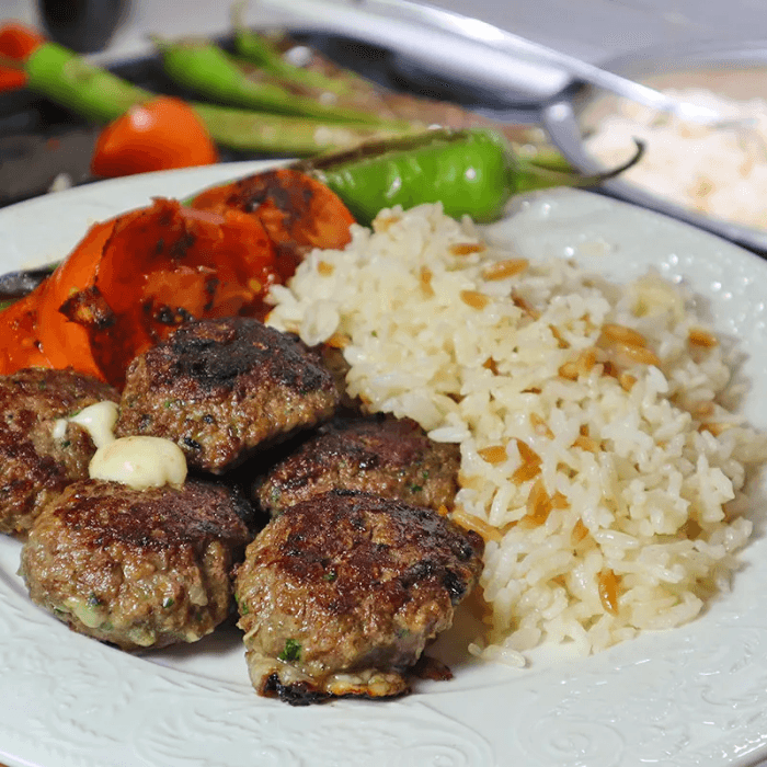 Kofta Kabab with Rice or Fries