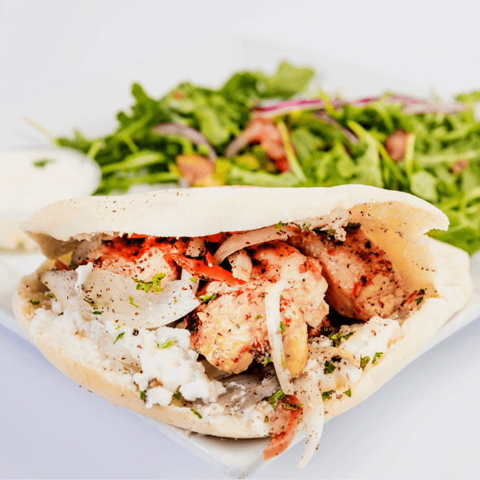 Chicken Kabob (Tawook) Sandwich.