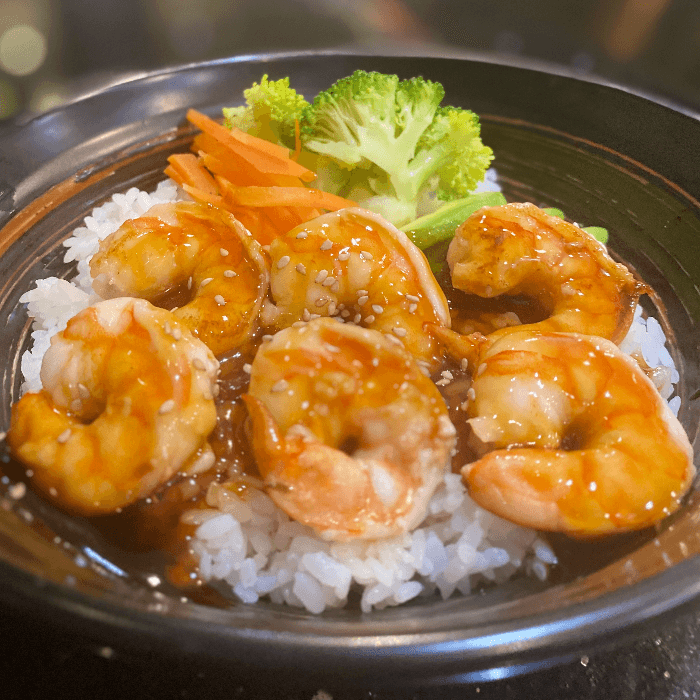 Shrimp Teriyaki (L).