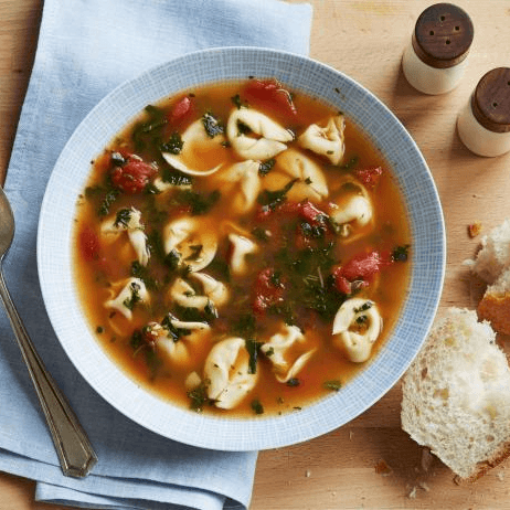Tortellini Soup with Spinach Soup