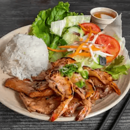 Charbroiled Shrimp & Pork with Rice (Co'm Tom Thit Nuong) # 24.