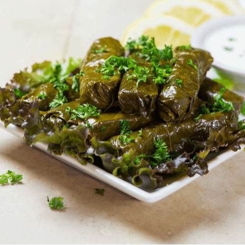 Meat Grape Leaves.