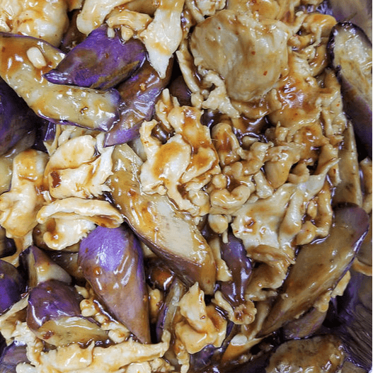Chicken With Eggplant In Garlic Sauce (QT).