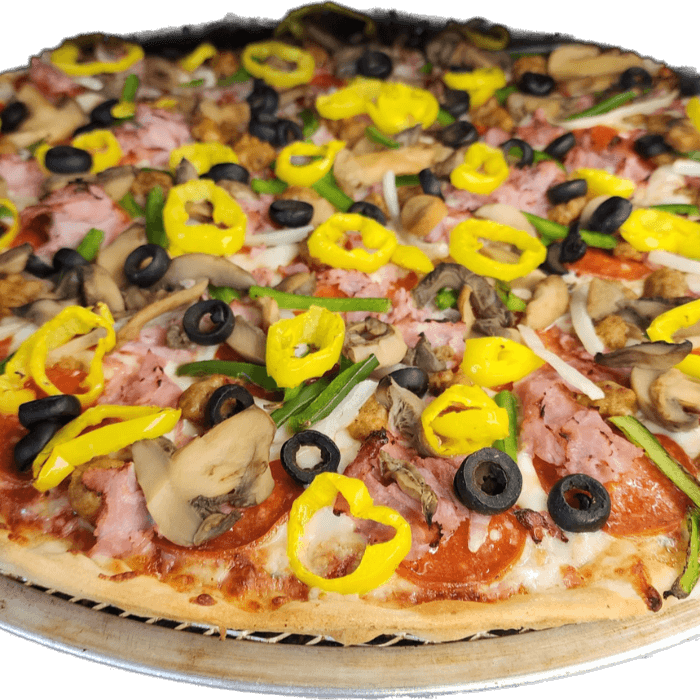 Kitchen Sink Pizza (Neapolitan or Cauliflower).