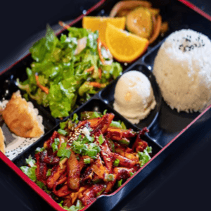 Pan-Fried Spicy Squid Lunch Box