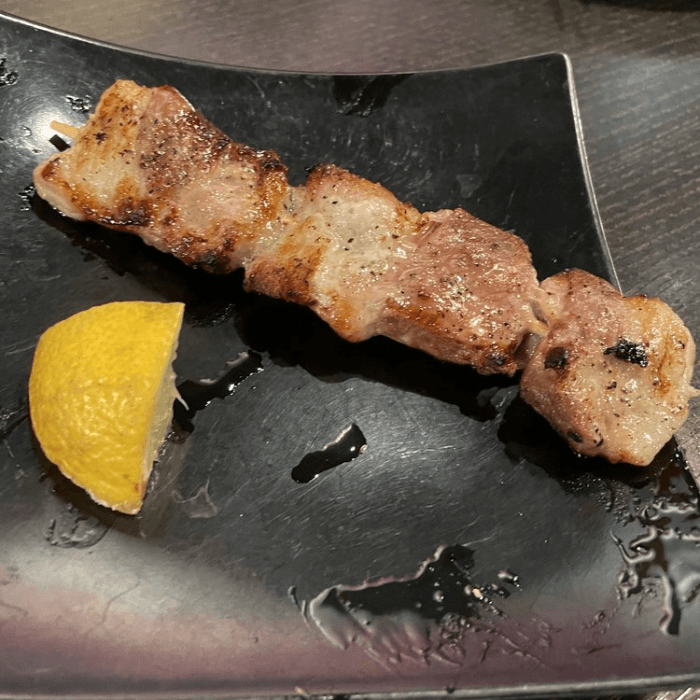 Grilled Pork Belly Skewer.