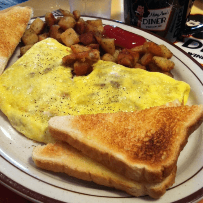 Hash and Cheese Omelette