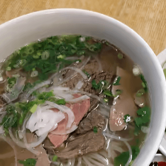 4. Pho Combo (Pho with Beef of Eye round, brisket, meat balls, beef tendon and beef tripe)
