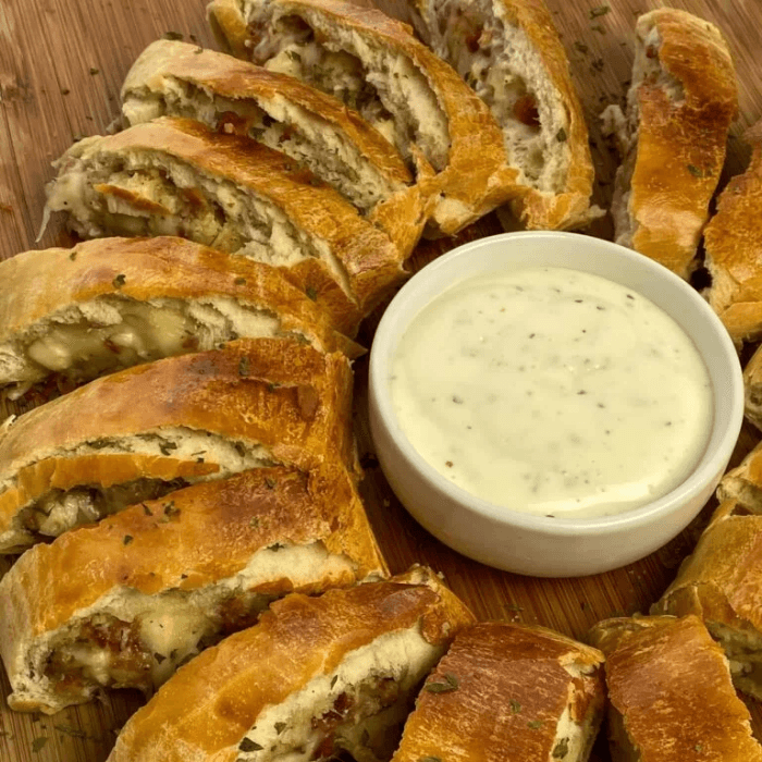 Stromboli Bacon Chicken Ranch