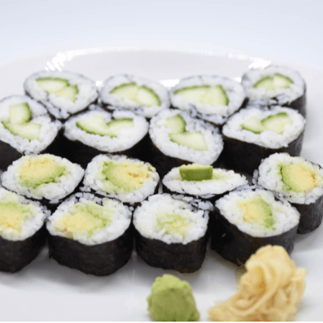Cucumber and Avocado Roll Plate