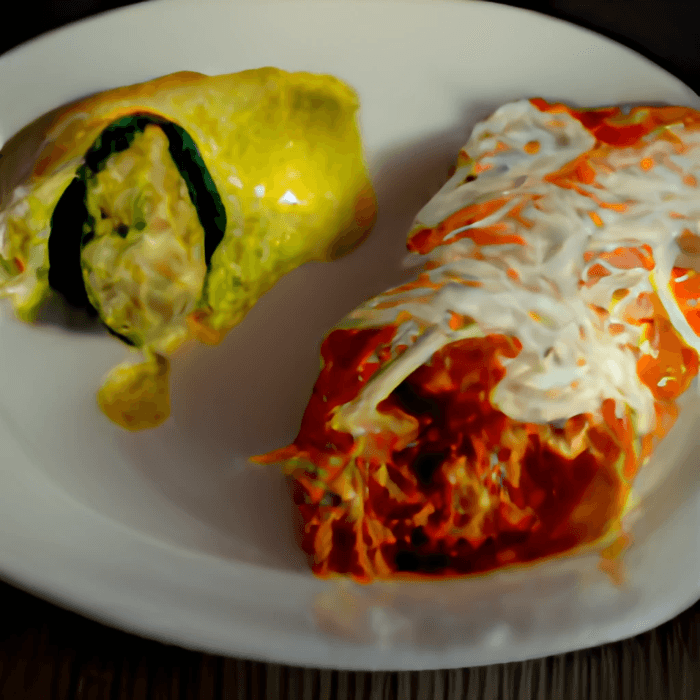 #2. One Chile Relleno and One Cheese or Chicken Enchilada
