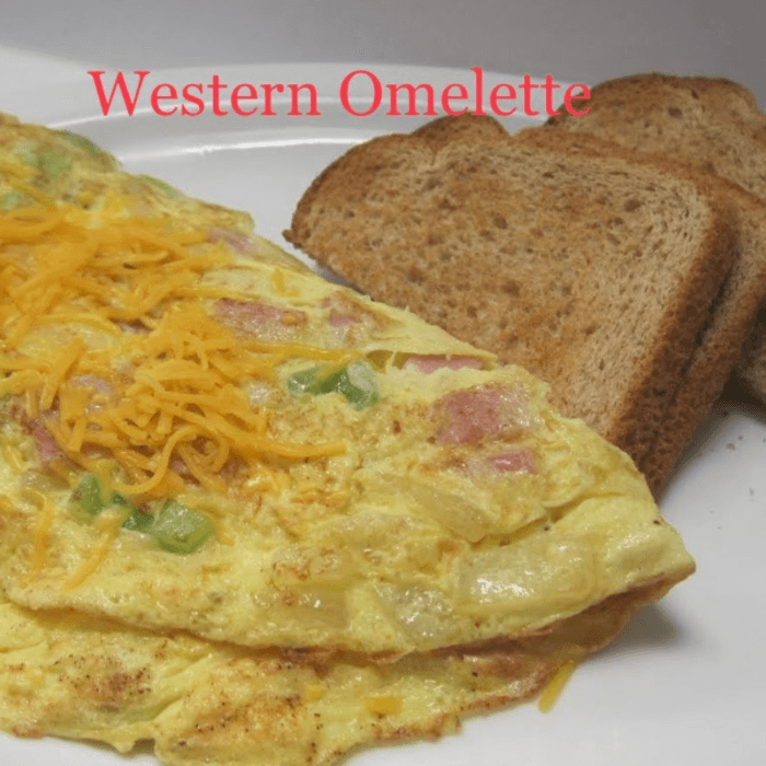 Western Omelet with Toast