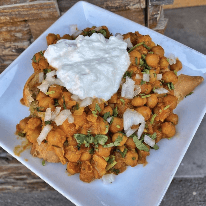 Samosa chaat.