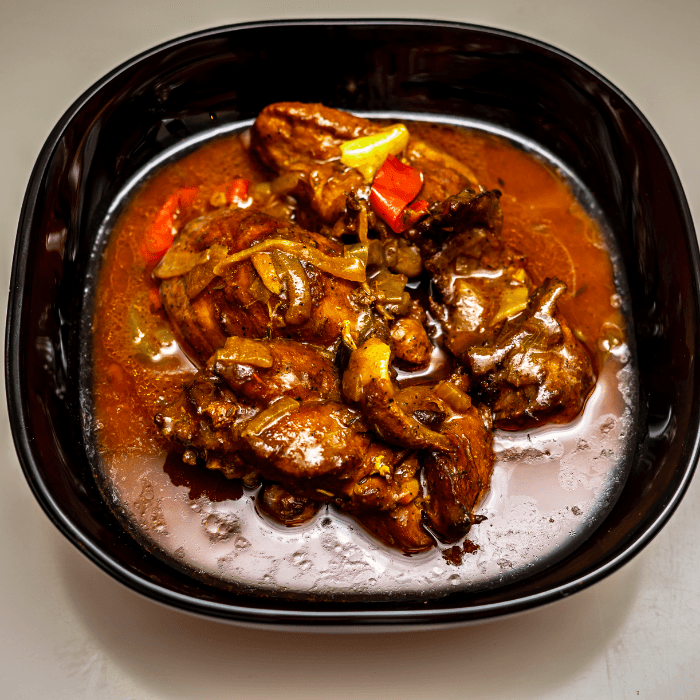 Brown Stew Chicken.