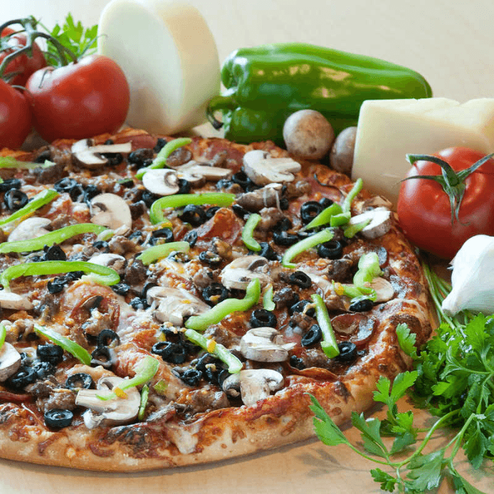 Straw Hat's "The Works" Pizza (Small)