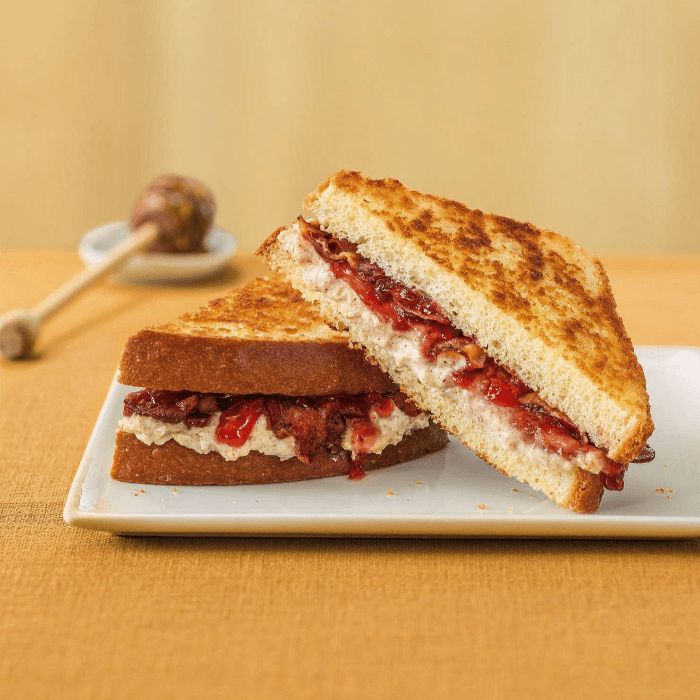 Raw Almond Butter & Organic Strawberry Jam Sandwich