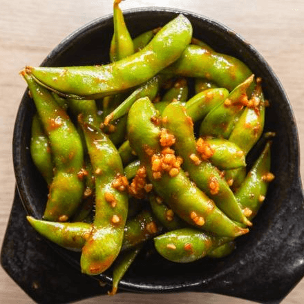 1112. Spicy Garlic Edamame.