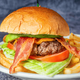 Avocado Bacon Cheeseburger