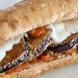 Eggplant Parmigiana Sandwich