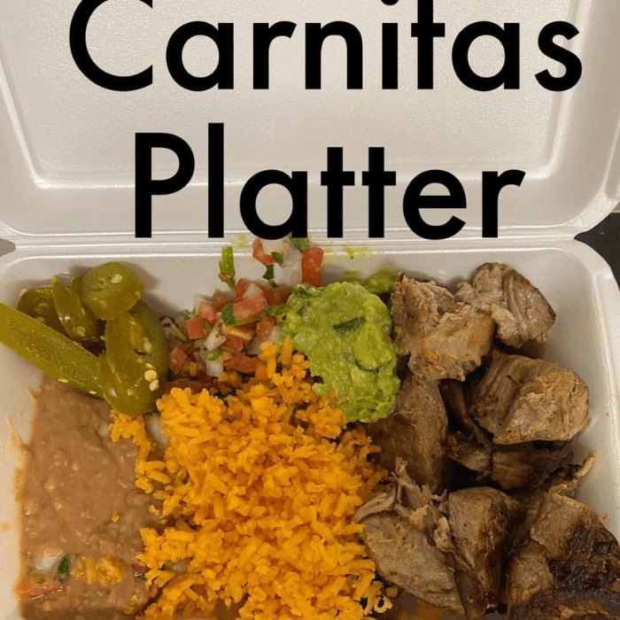 Carnitas platter.