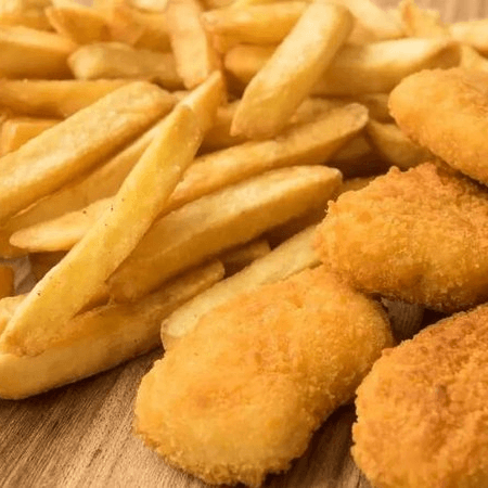 Fries and Chicken Nuggets