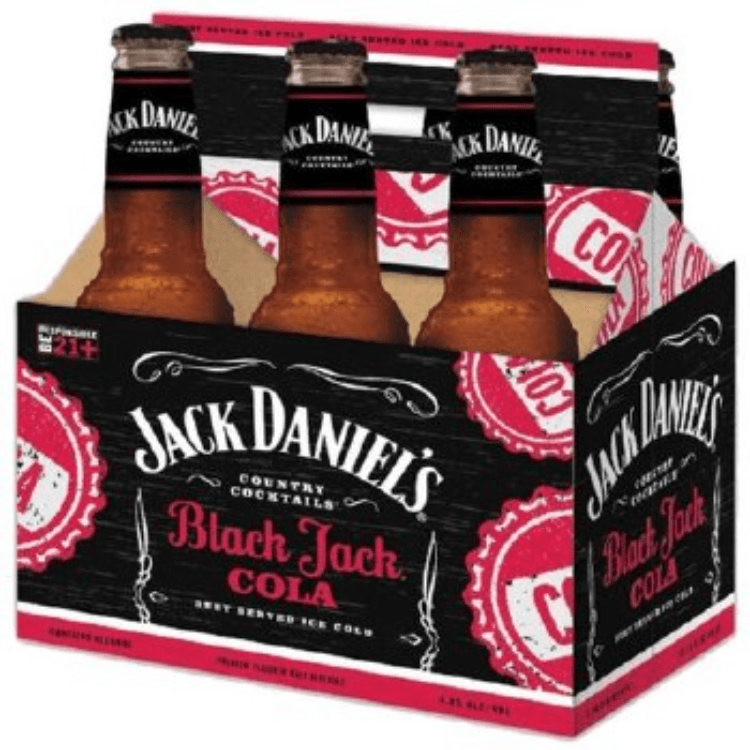 Jack Daniel's RTD Malt Beverage Black Jack Cola Bottles (10 Oz X 6 Ct)