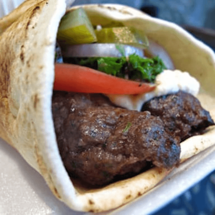 Beef Kafta Pita Wrap.