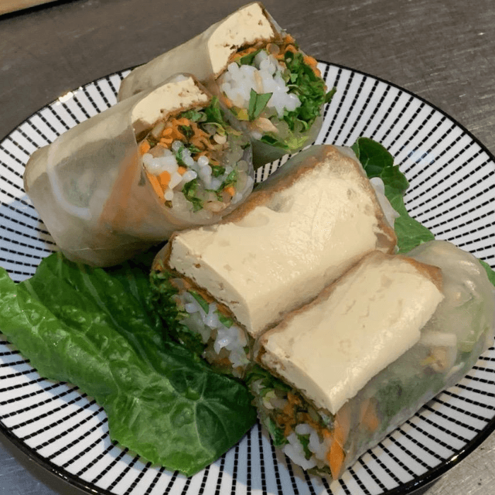 salad roll tofu