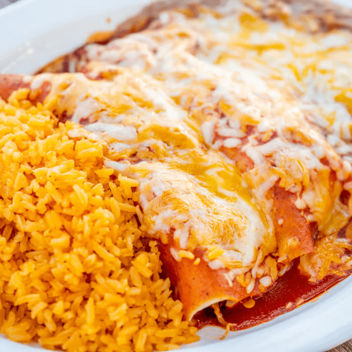 Two Enchiladas Your Choice of Meat