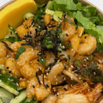 Spicy Shrimp Kimchi Bowl
