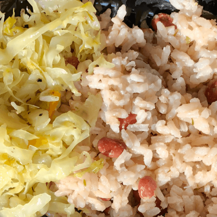4. Rice & Peas with Cabbage Only