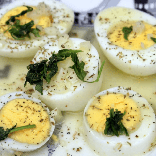 Boiled Egg  (3) with Garlic Butter 