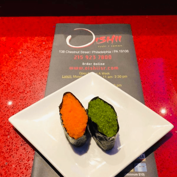 Smelt Fish Roe (Masago) Sushi