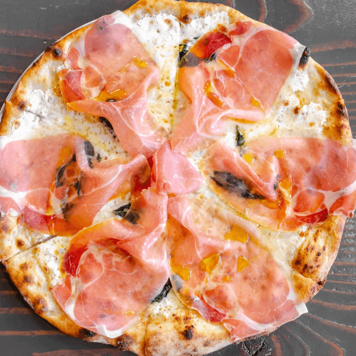 Prosciutto with Date Spread Pizza