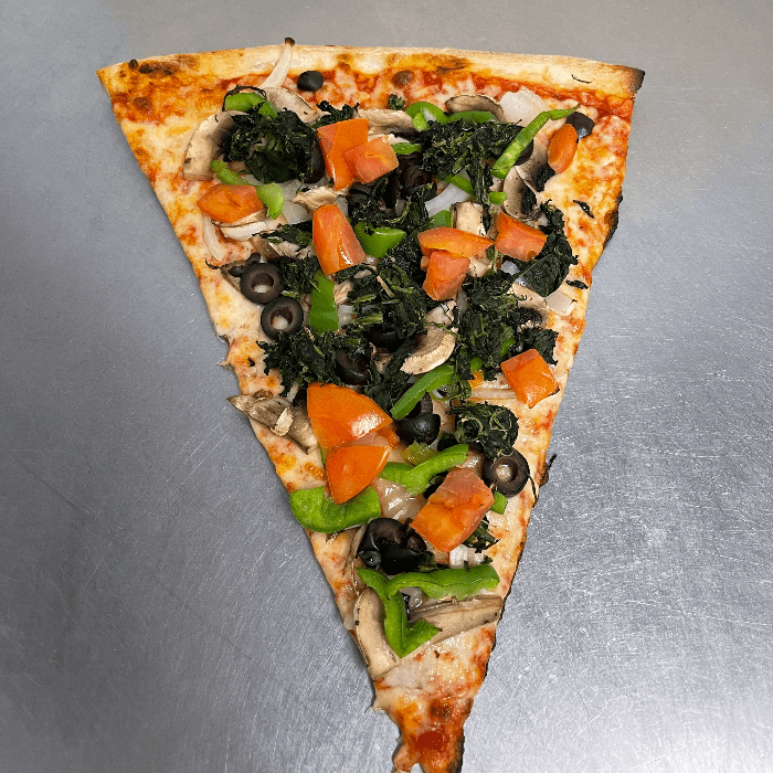 Classic Veggie Pizza Slice.