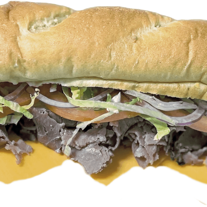 Roast Beef & Cheese Sandwich.