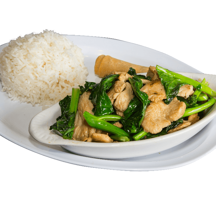 Pad Ka Nar (Stir Fried Chinese Broccoli).